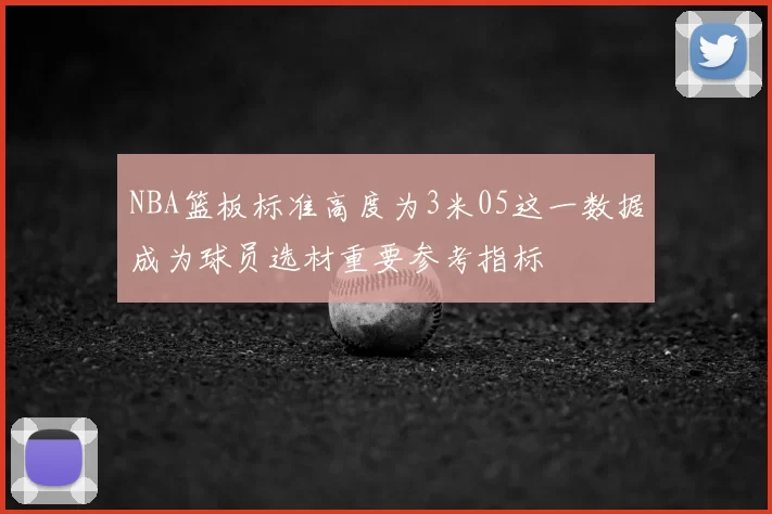 NBA篮板标准高度为3米05这一数据成为球员选材重要参考指标